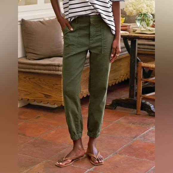 Frank & Eileen Women’s Jameson Utility Jogger Olive Green Pants 12 - Picture 1 of 6